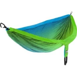 DoubleNest Print Hammock -Outdoor Camping Store ENO DoubleNest Print Fade TealChartreuse